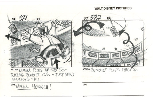 Chip n Dale Rescue Rangers Original Production Animation Storyboard Walt Disney FIRST EPISODE 1988 A163