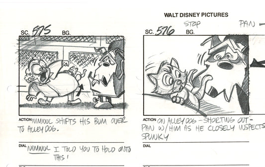 Chip n Dale Rescue Rangers Original Production Animation Storyboard Walt Disney FIRST EPISODE 1988 A167