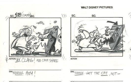 Chip n Dale Rescue Rangers Original Production Animation Storyboard Walt Disney FIRST EPISODE 1988 A169