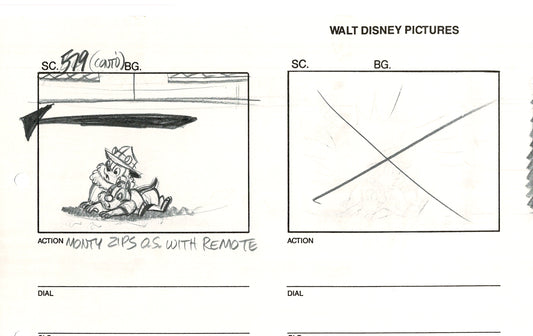 Chip n Dale Rescue Rangers Original Production Animation Storyboard Walt Disney FIRST EPISODE 1988 A171