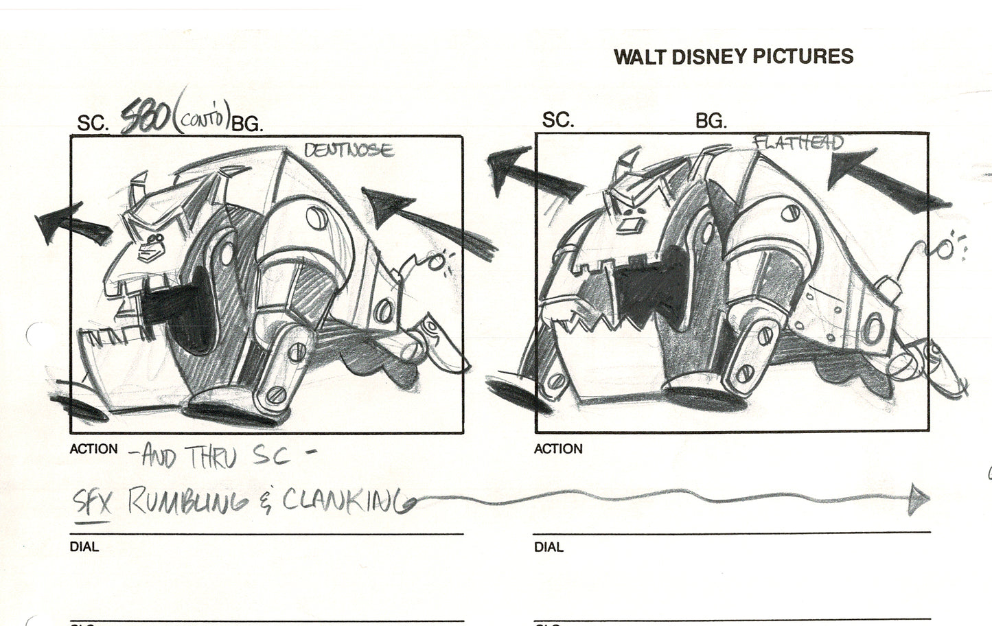 Chip n Dale Rescue Rangers Original Production Animation Storyboard Walt Disney FIRST EPISODE 1988 A172