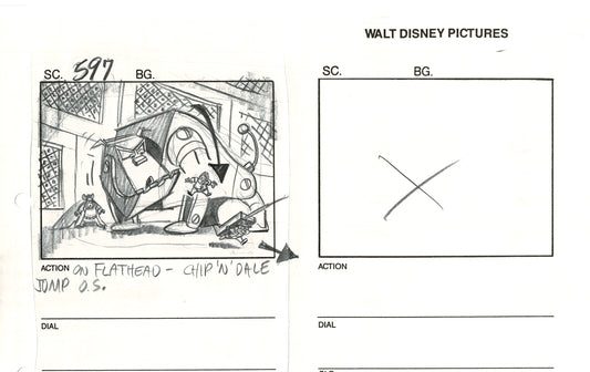 Chip n Dale Rescue Rangers Original Production Animation Storyboard Walt Disney FIRST EPISODE 1988 A182
