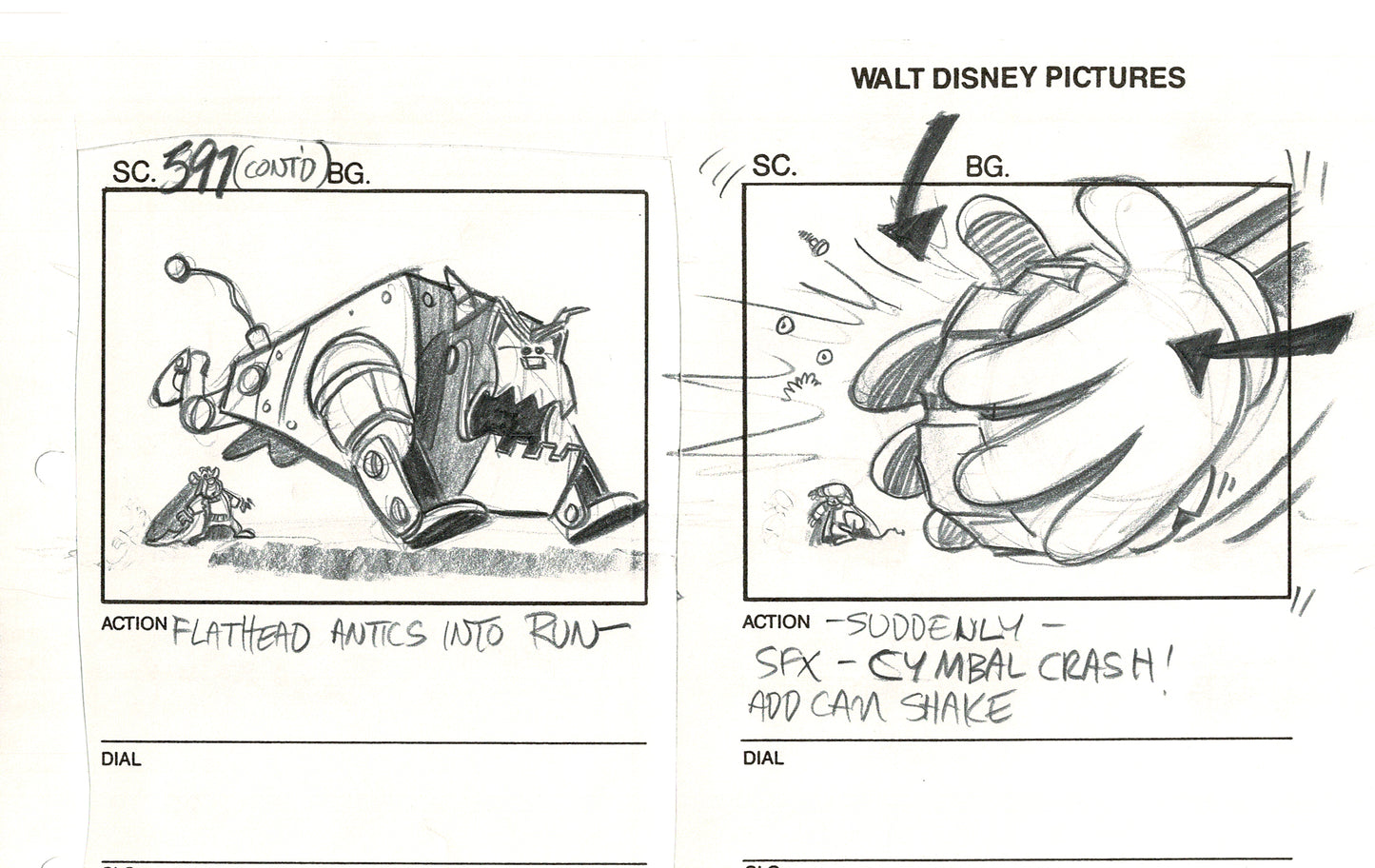 Chip n Dale Rescue Rangers Original Production Animation Storyboard Walt Disney FIRST EPISODE 1988 A183