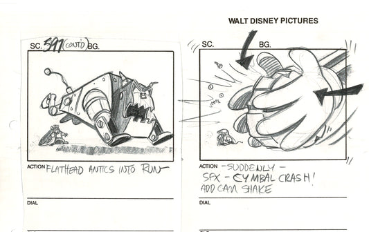 Chip n Dale Rescue Rangers Original Production Animation Storyboard Walt Disney FIRST EPISODE 1988 A183