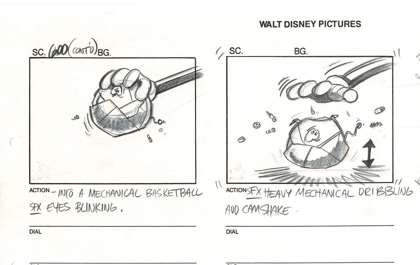 Chip n Dale Rescue Rangers Original Production Animation Storyboard Walt Disney FIRST EPISODE 1988 A185