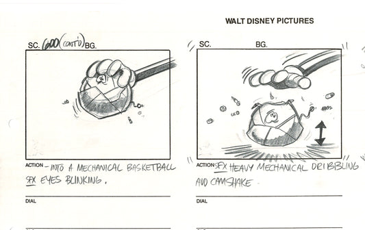 Chip n Dale Rescue Rangers Original Production Animation Storyboard Walt Disney FIRST EPISODE 1988 A185