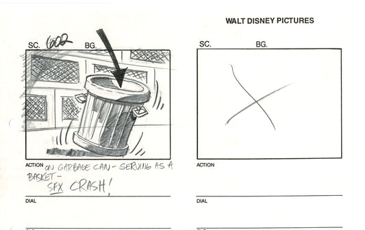Chip n Dale Rescue Rangers Original Production Animation Storyboard Walt Disney FIRST EPISODE 1988 A186