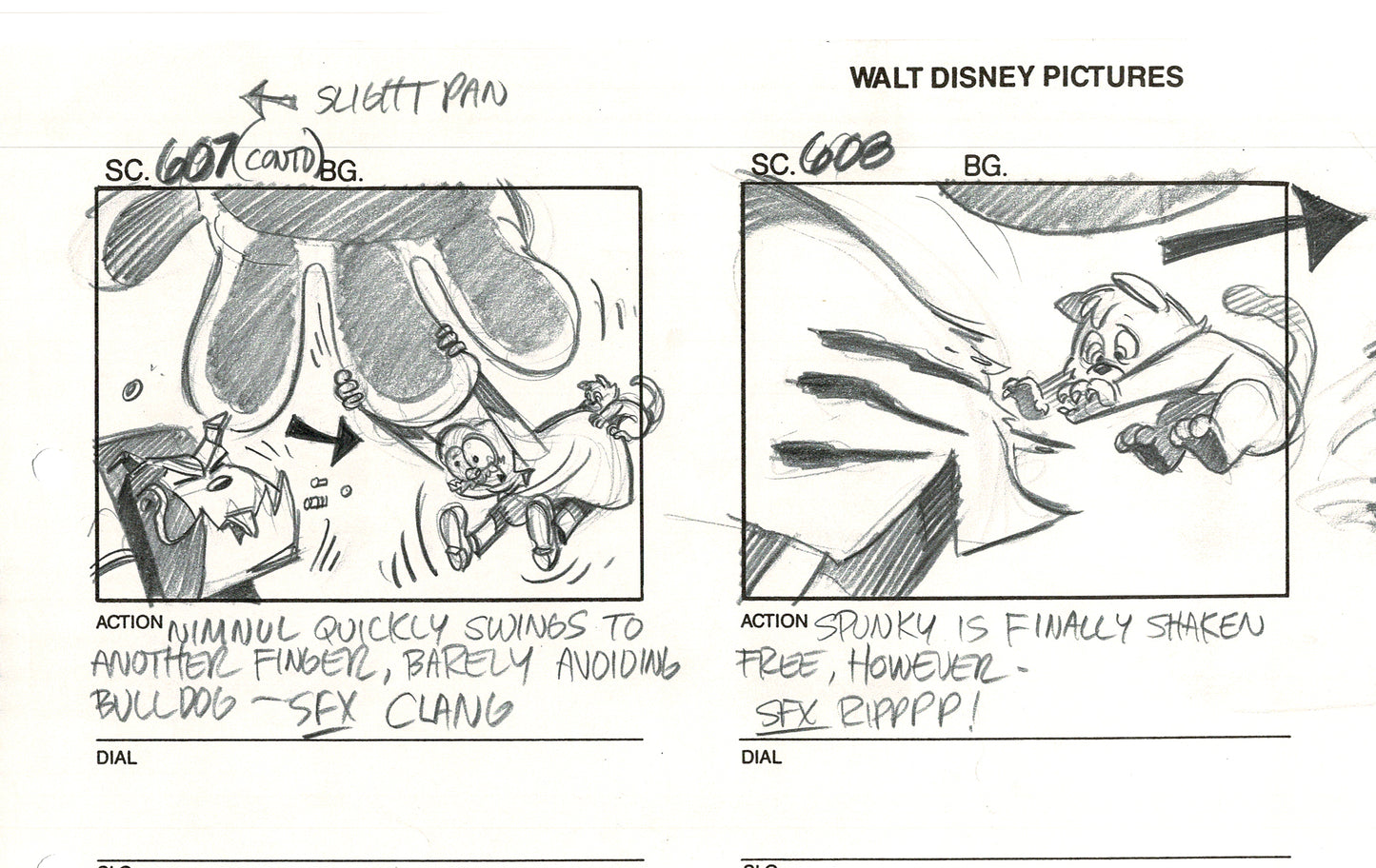 Chip n Dale Rescue Rangers Original Production Animation Storyboard Walt Disney FIRST EPISODE 1988 A189