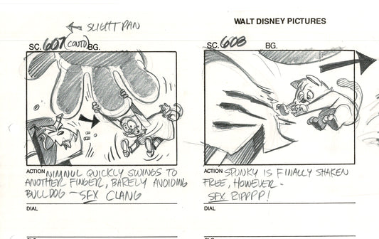 Chip n Dale Rescue Rangers Original Production Animation Storyboard Walt Disney FIRST EPISODE 1988 A189