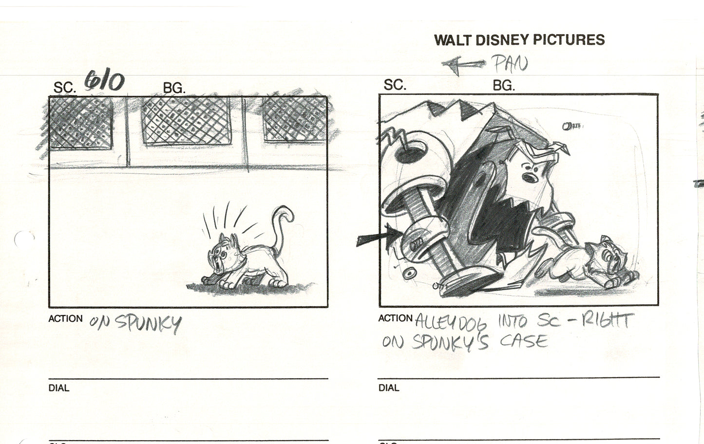 Chip n Dale Rescue Rangers Original Production Animation Storyboard Walt Disney FIRST EPISODE 1988 A190