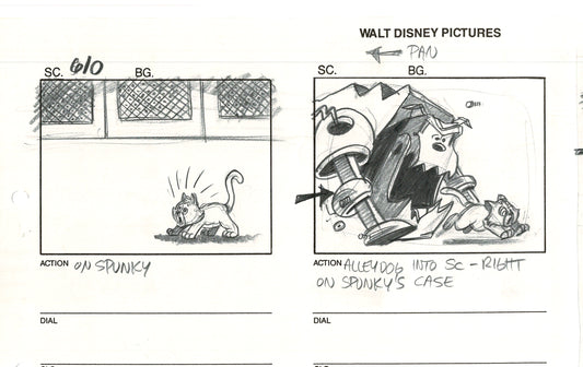Chip n Dale Rescue Rangers Original Production Animation Storyboard Walt Disney FIRST EPISODE 1988 A190
