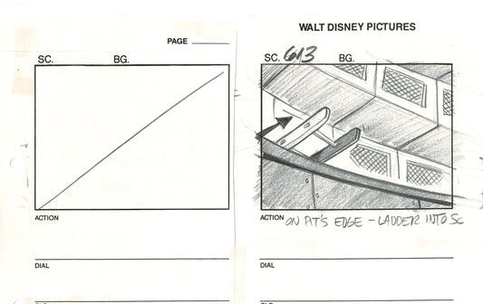 Chip n Dale Rescue Rangers Original Production Animation Storyboard Walt Disney FIRST EPISODE 1988 A191