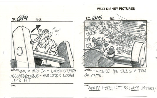 Chip n Dale Rescue Rangers Original Production Animation Storyboard Walt Disney FIRST EPISODE 1988 A192