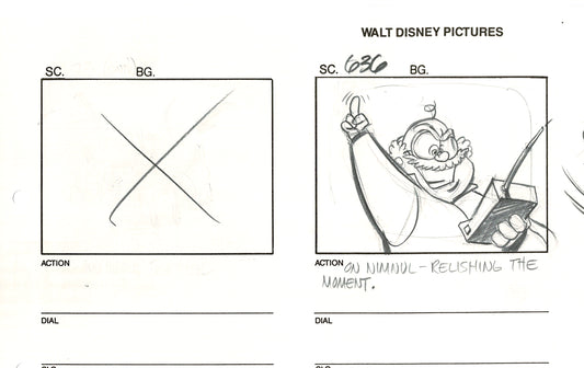 Chip n Dale Rescue Rangers Original Production Animation Storyboard Walt Disney FIRST EPISODE 1988 A197