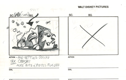 Chip n Dale Rescue Rangers Original Production Animation Storyboard Walt Disney FIRST EPISODE 1988 A202