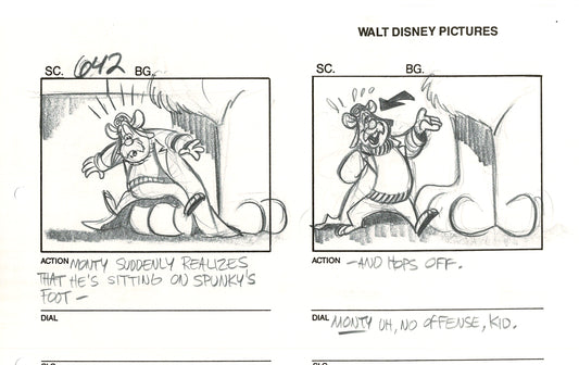 Chip n Dale Rescue Rangers Original Production Animation Storyboard Walt Disney FIRST EPISODE 1988 A204