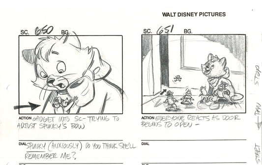 Chip n Dale Rescue Rangers Original Production Animation Storyboard Walt Disney FIRST EPISODE 1988 A208