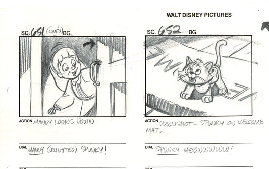 Chip n Dale Rescue Rangers Original Production Animation Storyboard Walt Disney FIRST EPISODE 1988 A209