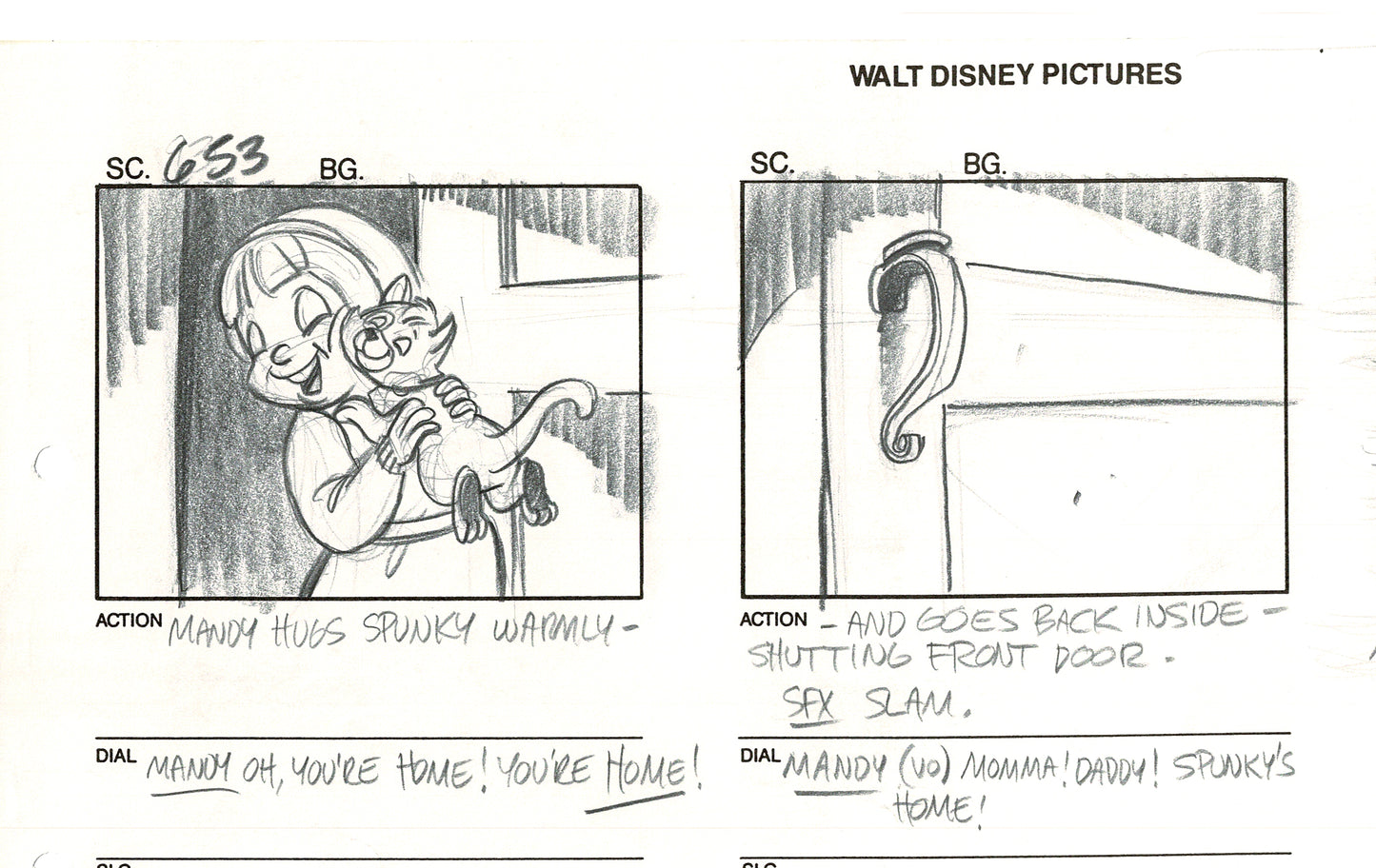 Chip n Dale Rescue Rangers Original Production Animation Storyboard Walt Disney FIRST EPISODE 1988 A210