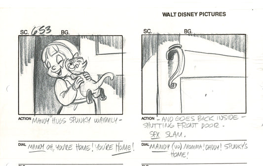 Chip n Dale Rescue Rangers Original Production Animation Storyboard Walt Disney FIRST EPISODE 1988 A210