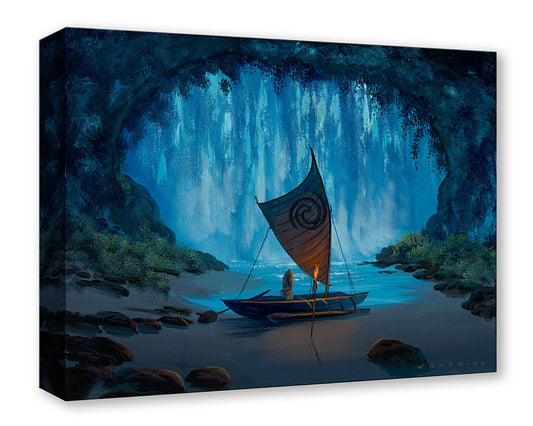 Moana and Maui Walt Disney Fine Art Walfrido Garcia Limited Edition of 1500 Treasures on Canvas Print TOC "Contemplating the Journey"