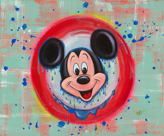Mickey Mouse Walt Disney Fine Art Dom Corona Signed Limited Edition of 195 on Canvas "Mickey Mess Club"