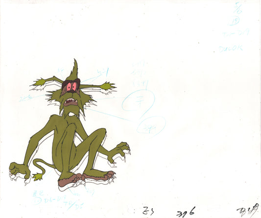 Star Wars: Ewoks Original Production Animation Cel and Drawing (drawing is stuck) from Lucasfilm C-D19