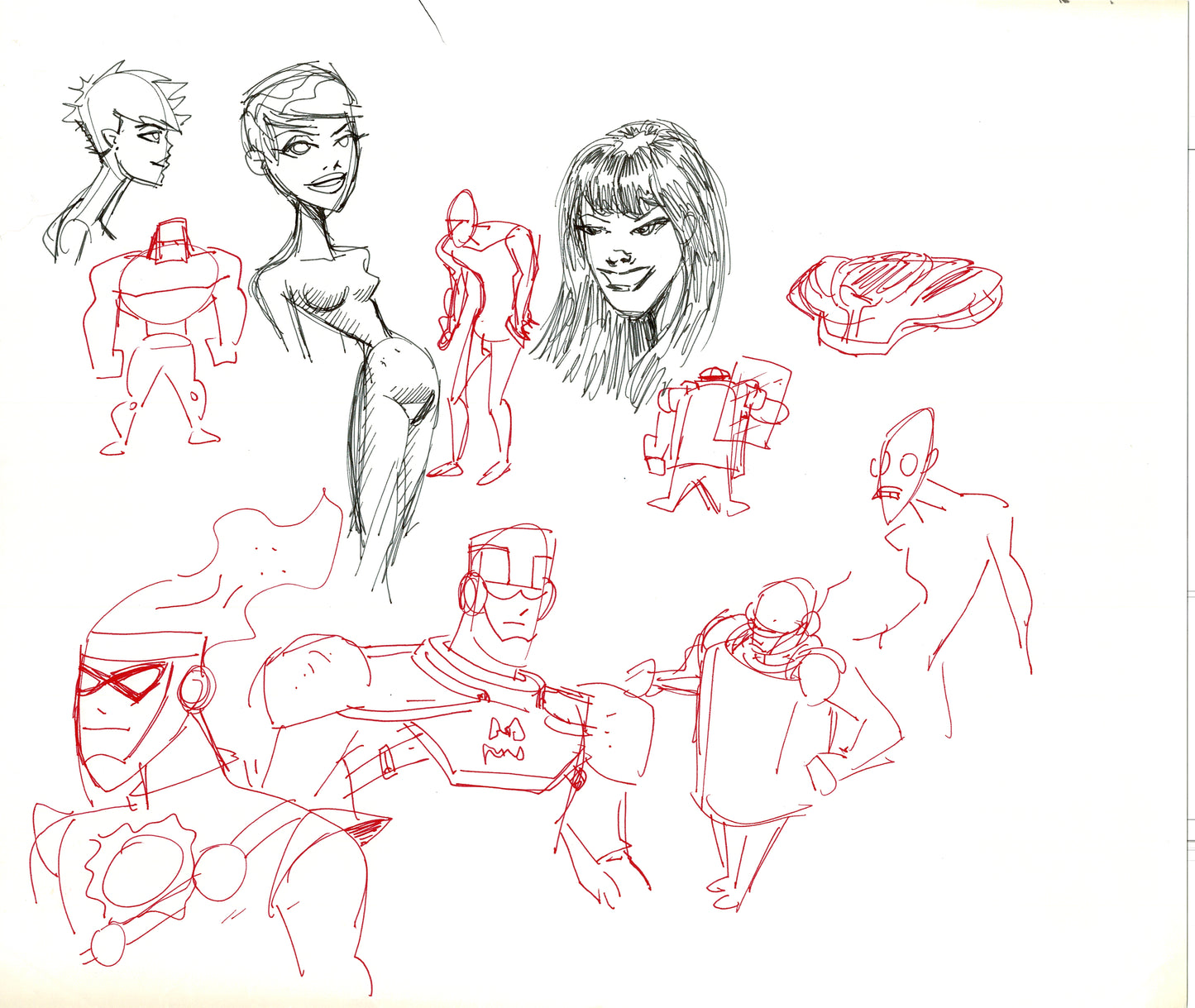 Dave Bullock Hand-Drawn Comic Illustration for Covers and Book DC H2