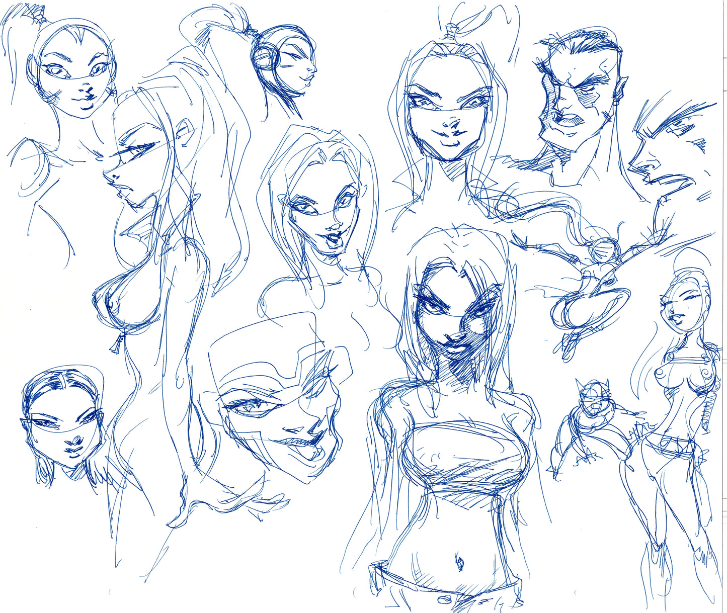 Dave Bullock Hand-Drawn Comic Illustration for Covers and Book DC H5