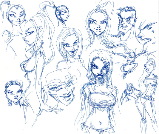 Dave Bullock Hand-Drawn Comic Illustration for Covers and Book DC H5