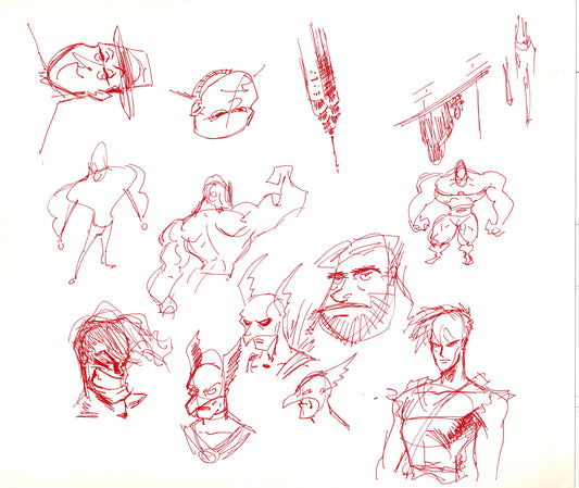 Dave Bullock Hand-Drawn Comic Illustration for Covers and Book DC H6