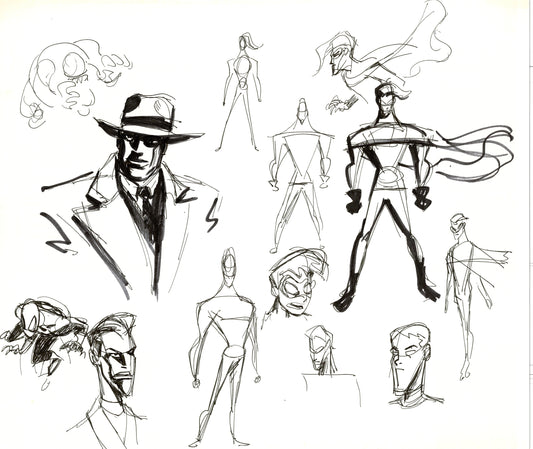 Dave Bullock Hand-Drawn Comic Illustration for Covers and Book DC H7