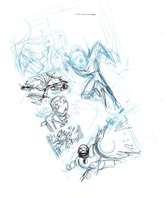 Dave Bullock Hand-Drawn Comic Illustration for Covers and Book DC H12