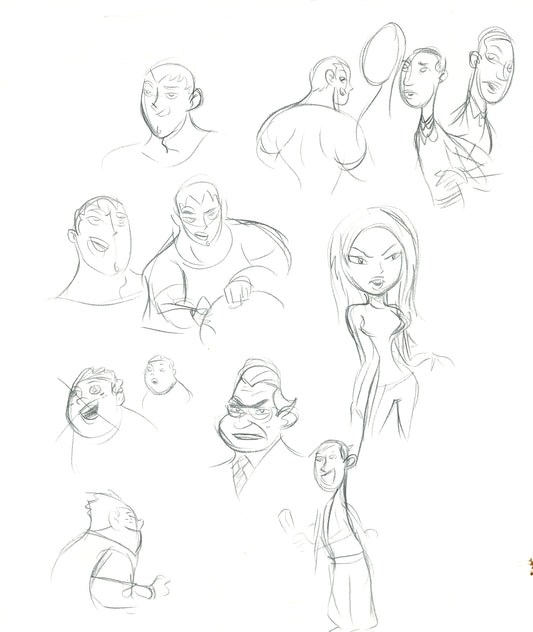 Dave Bullock Hand-Drawn Comic Illustration for Covers and Book DC H14