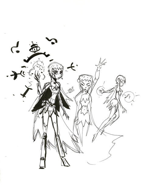 Dave Bullock Hand-Drawn Comic Illustration for Covers and Book DC H16