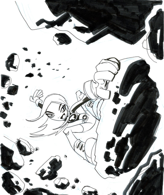 Dave Bullock Hand-Drawn Comic Illustration for Covers and Book DC H17