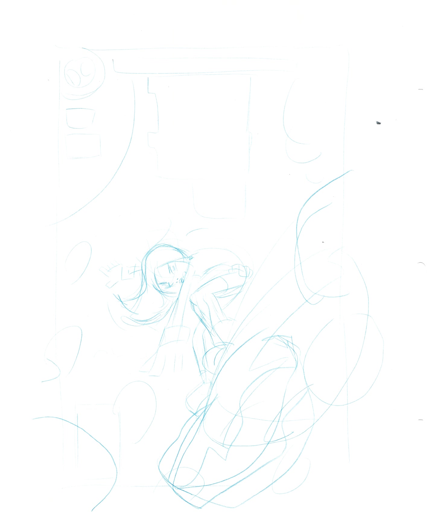 Dave Bullock 2 LOT Hand-Drawn Comic Illustrations for Covers and Book DC L17