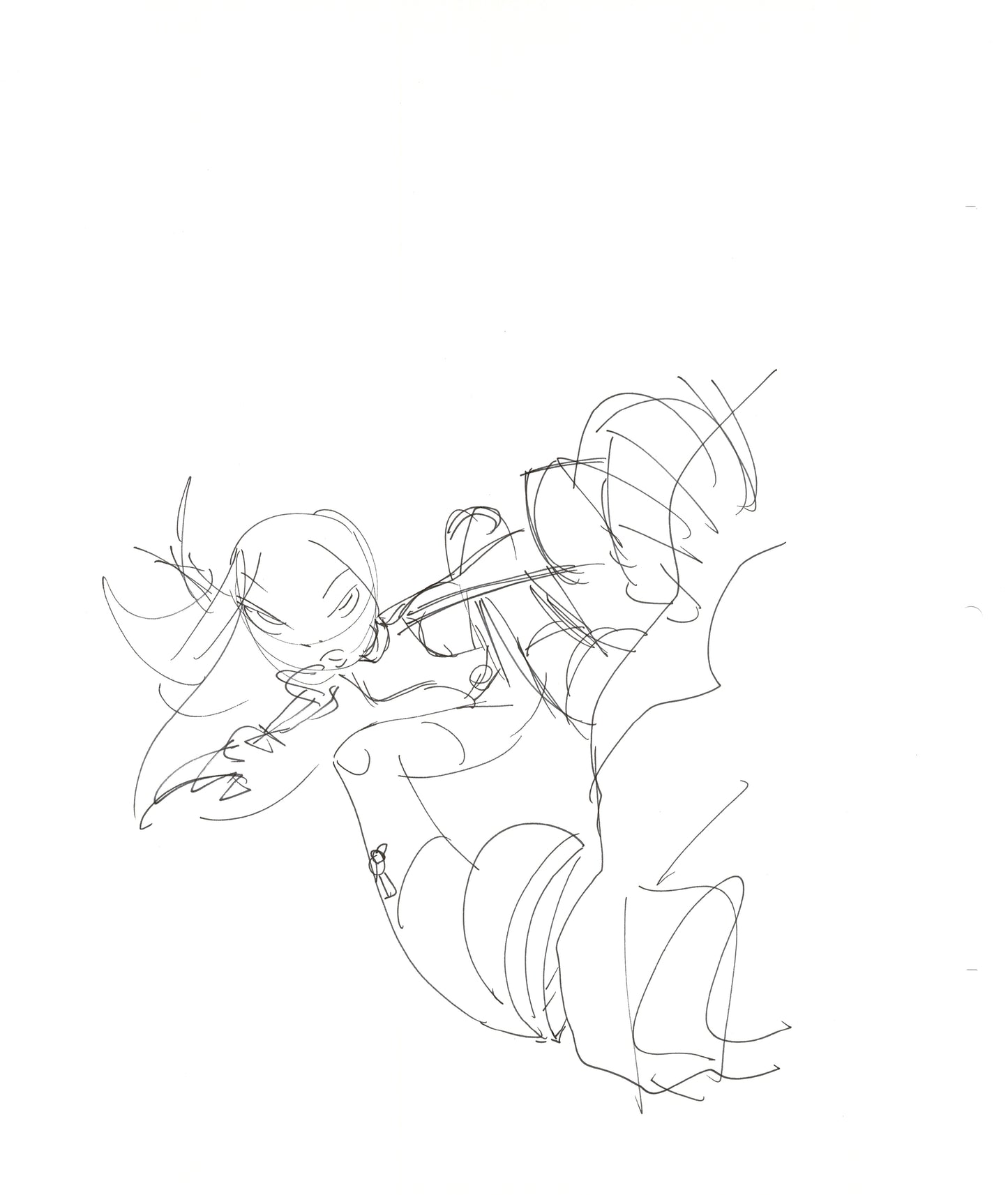 Dave Bullock 2 LOT Hand-Drawn Comic Illustrations for Covers and Book DC L23