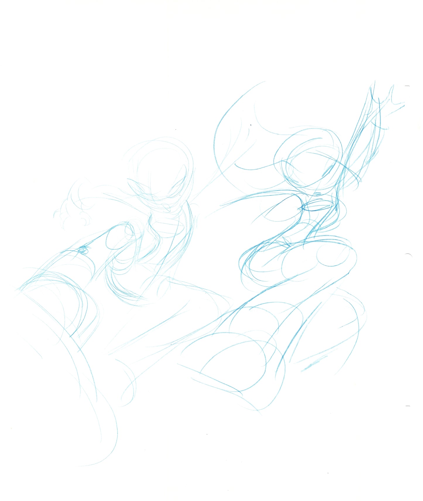 Dave Bullock 2 LOT Hand-Drawn Comic Illustrations for Covers and Book DC L27