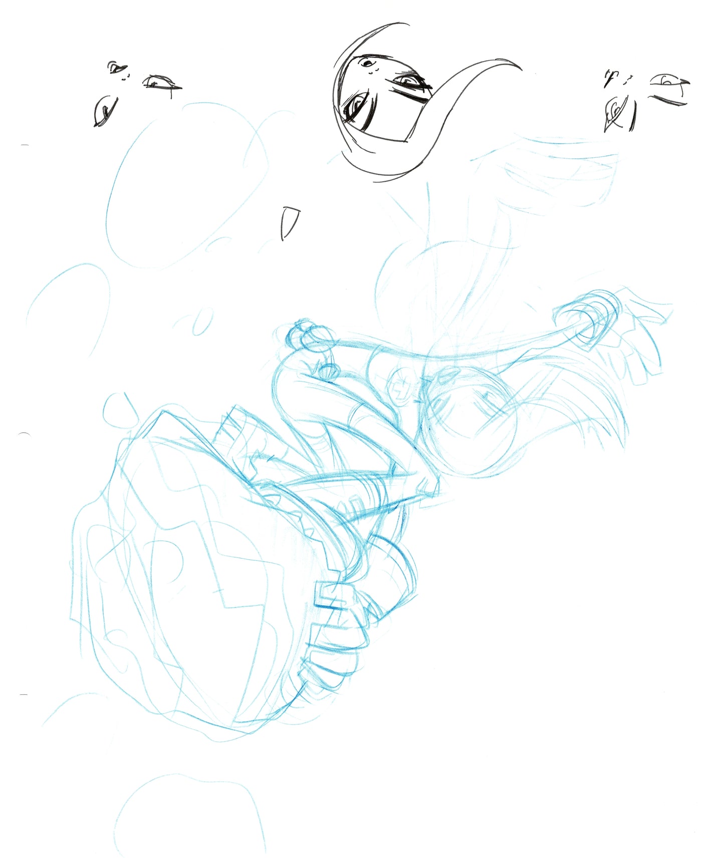 Dave Bullock 2 LOT Hand-Drawn Comic Illustrations for Covers and Book DC L31