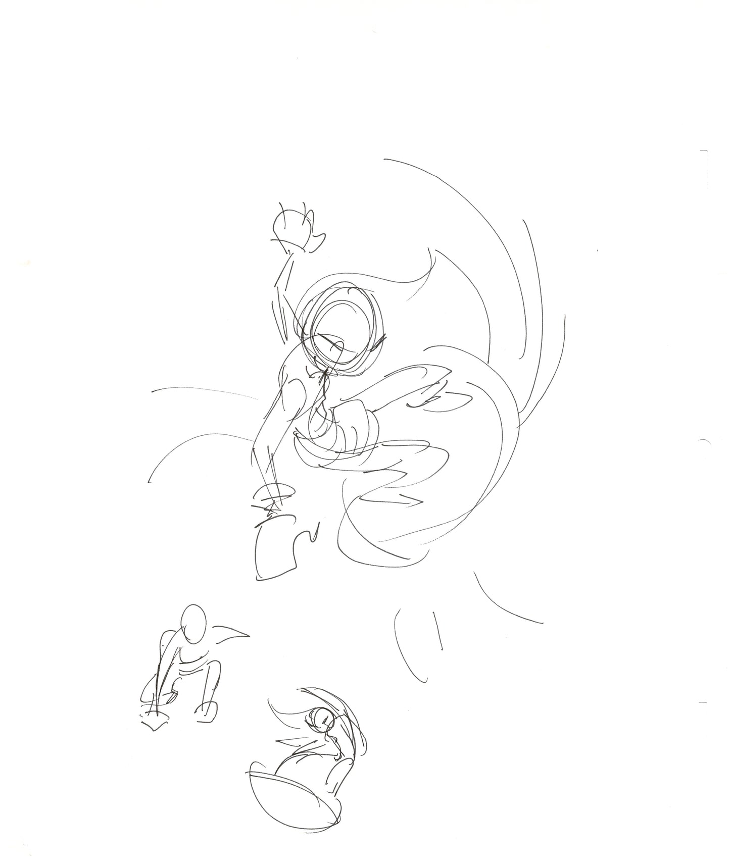 Dave Bullock 2 LOT Hand-Drawn Comic Illustrations for Covers and Book DC L37