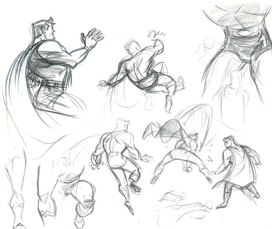 Dave Bullock Hand-Drawn Comic Illustration for Covers and Book DC M26