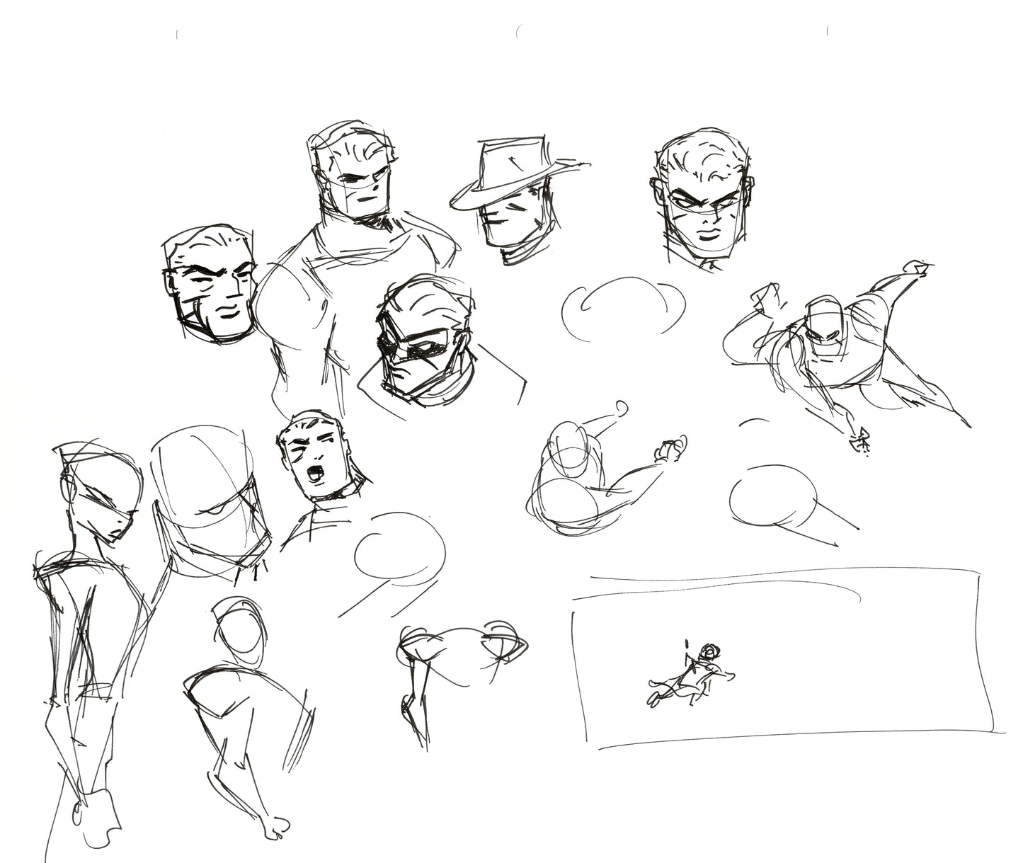 Dave Bullock Hand-Drawn Comic Illustration for Covers and Book DC M28