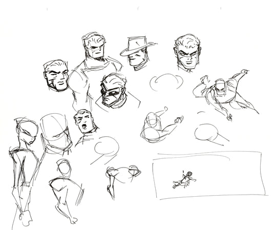 Dave Bullock Hand-Drawn Comic Illustration for Covers and Book DC M28