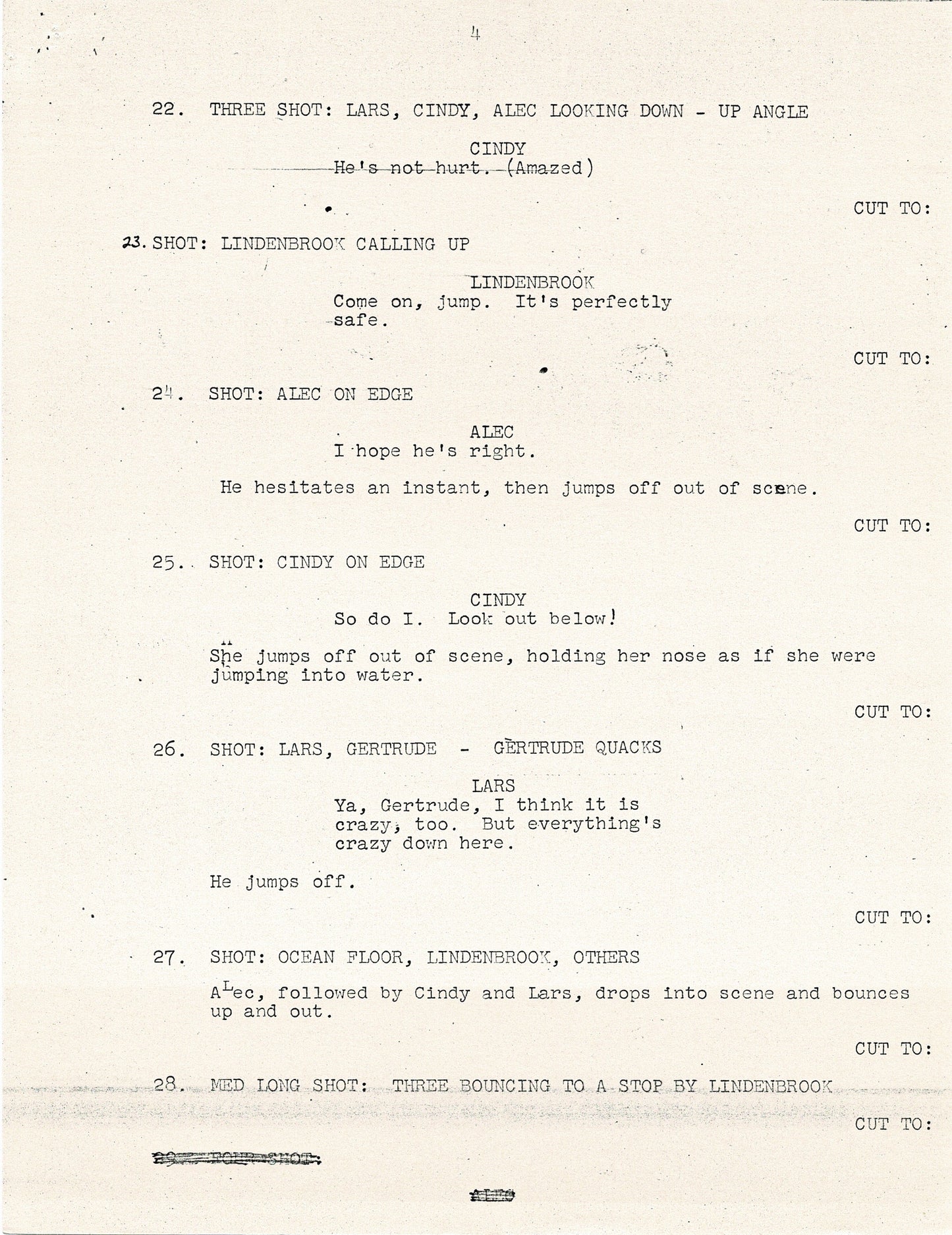 Journey To the Center of the Earth 1967 44-page Cartoon Script Filmation Ocean