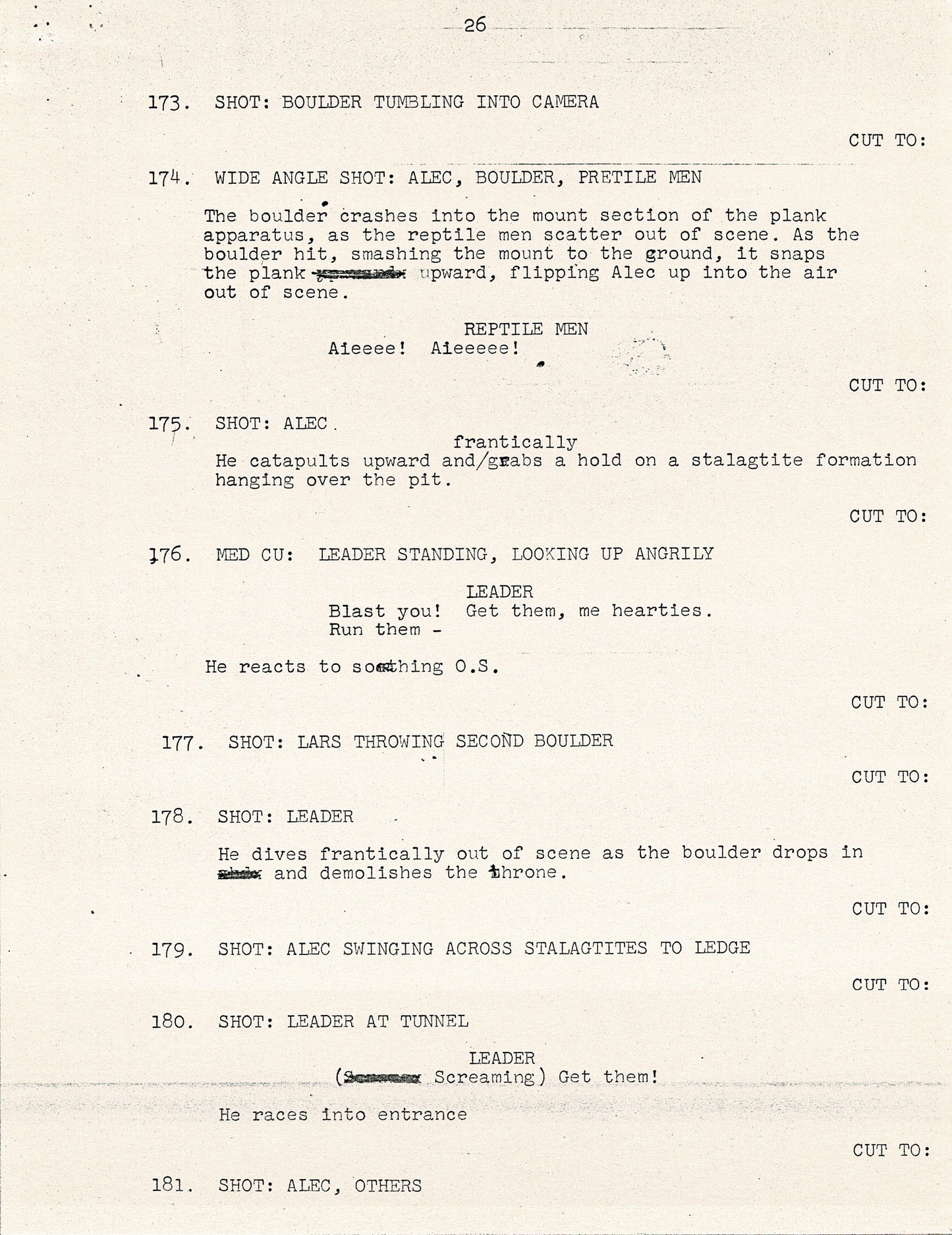 Journey To the Center of the Earth 1967 44-page Cartoon Script Filmation Ocean