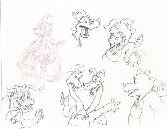 DRAGON TALES PBS Production Animation Drawing from Animators Estate 1999-05 8