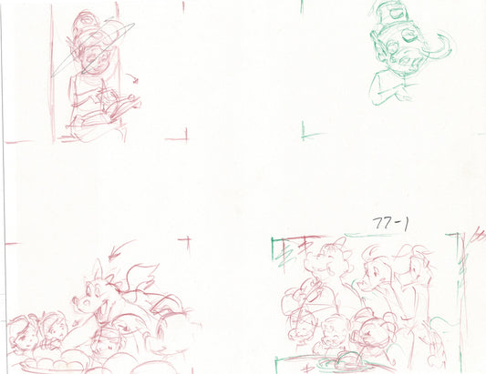 DRAGON TALES PBS Production Animation Drawing from Animators Estate 1999-05 12