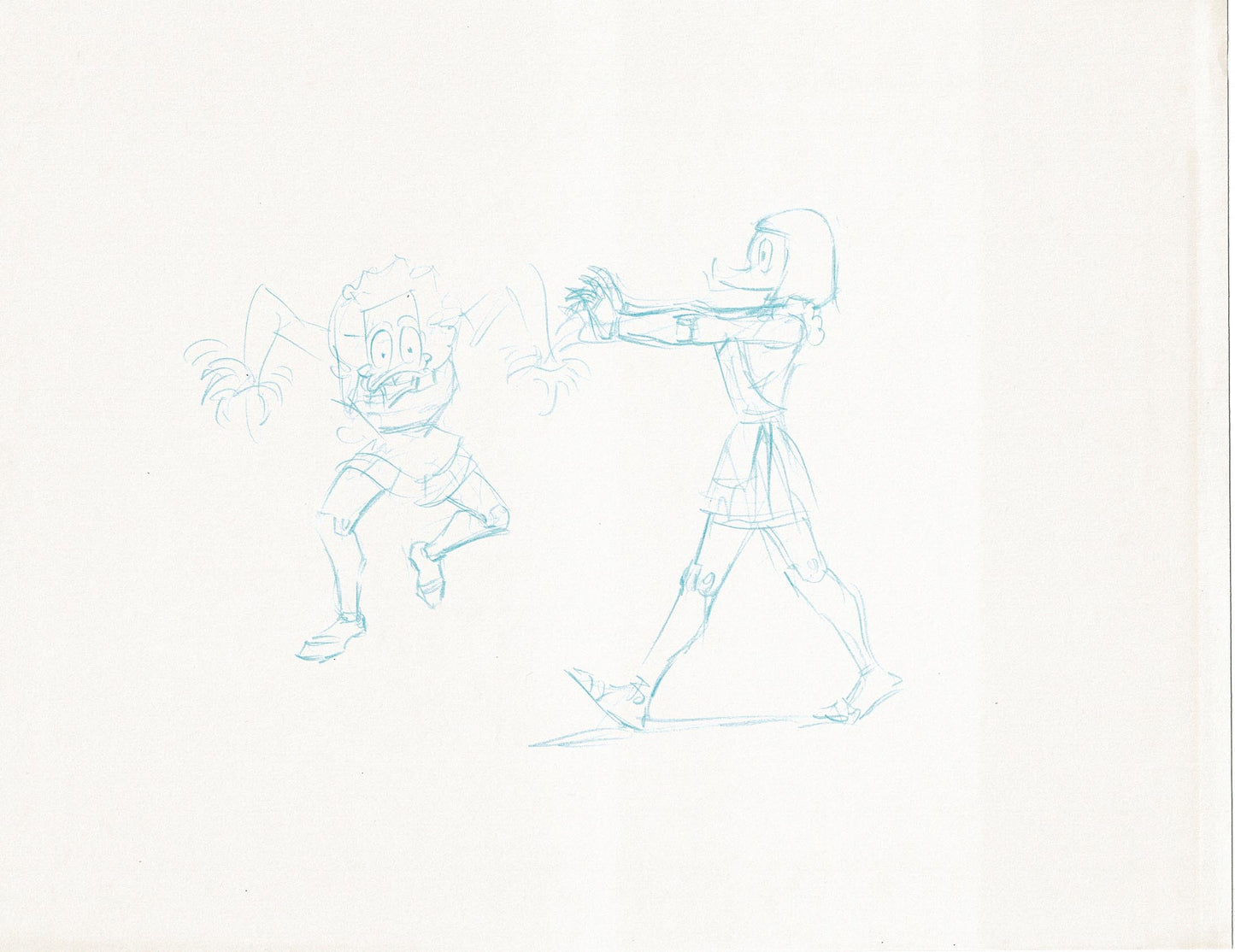 DUCKTALES Walt Disney Production Animation Drawing from Animator Wendell Washer's Estate 87-90 2-1