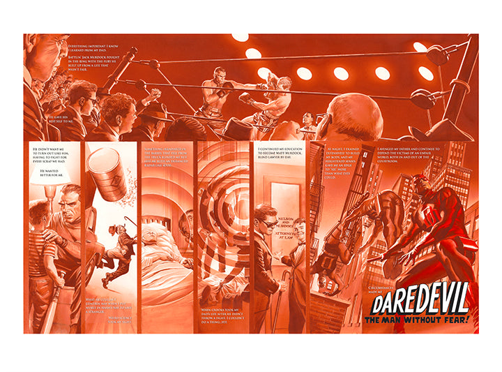 Origins Daredevil Alex Ross Signed Marvel NYCC 2026 Exclusive Print on Paper Limited Edition of 25 Artist Proof Edition